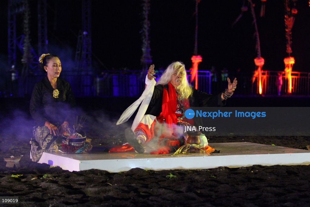 BANYUWANGI, INDONESIA, OCTOBER 24, 2026: Dancers perform during the Gandrung Sewu festival at Marina Boom Beach in Banyuwangi, East Java. Held at night for the first time, the mass dance performance combines traditional Gandrung choreography with illuminated costumes and lighting effects, highlighting the cultural heritage of the local Osing community. (Photo by Suharto/JNA Press via Nexpher Images)