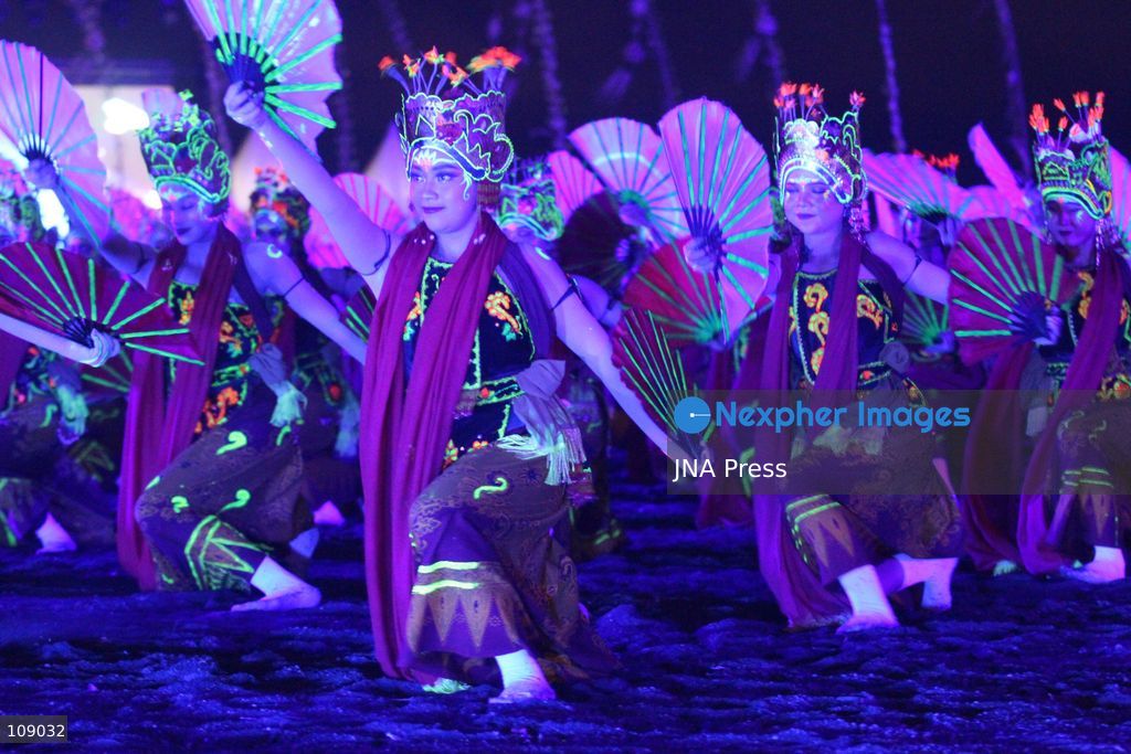 BANYUWANGI, INDONESIA, OCTOBER 24, 2026: Dancers perform during the Gandrung Sewu festival at Marina Boom Beach in Banyuwangi, East Java. Held at night for the first time, the mass dance performance combines traditional Gandrung choreography with illuminated costumes and lighting effects, highlighting the cultural heritage of the local Osing community. (Photo by Suharto/JNA Press via Nexpher Images)