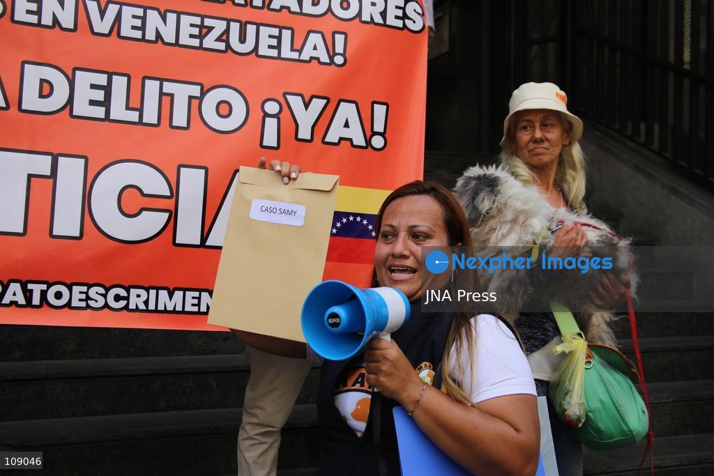 CARACAS, VENEZUELA, OCTOBER 24, 2026: Animal rights activists demonstrate in Caracas, calling for stronger legislation against animal abuse and justice for animals harmed or killed across Venezuela. Participants demand tougher penalties for offenders and greater action by authorities to investigate complaints and protect animals. (Photo by Moisés Quintero/JNA Press via Nexpher Images)