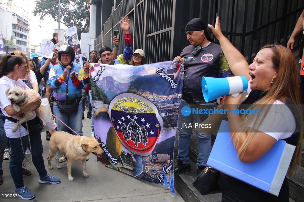 CARACAS, VENEZUELA, OCTOBER 24, 2026: Animal rights activists demonstrate in Caracas, calling for stronger legislation against animal abuse and justice for animals harmed or killed across Venezuela. Participants demand tougher penalties for offenders and greater action by authorities to investigate complaints and protect animals. (Photo by Moisés Quintero/JNA Press via Nexpher Images)