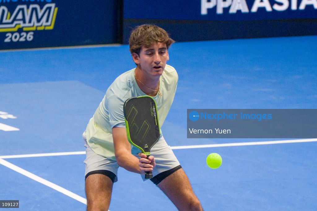 Bolivian pickleball player Gabriel Tardio the men’s double finals at the Hong Kong Slam 2026 October 25, 2026 in Hong Kong. (Photo by Vernon Yuen/Nexpher Images)