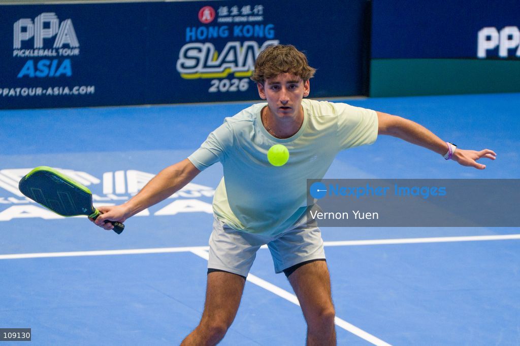 Bolivian pickleball player Gabriel Tardio the men’s double finals at the Hong Kong Slam 2026 October 25, 2026 in Hong Kong. (Photo by Vernon Yuen/Nexpher Images)