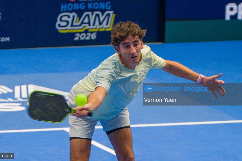 Bolivian pickleball player Gabriel Tardio the men’s double finals at the Hong Kong Slam 2026 October 25, 2026 in Hong Kong. (Photo by Vernon Yuen/Nexpher Images)