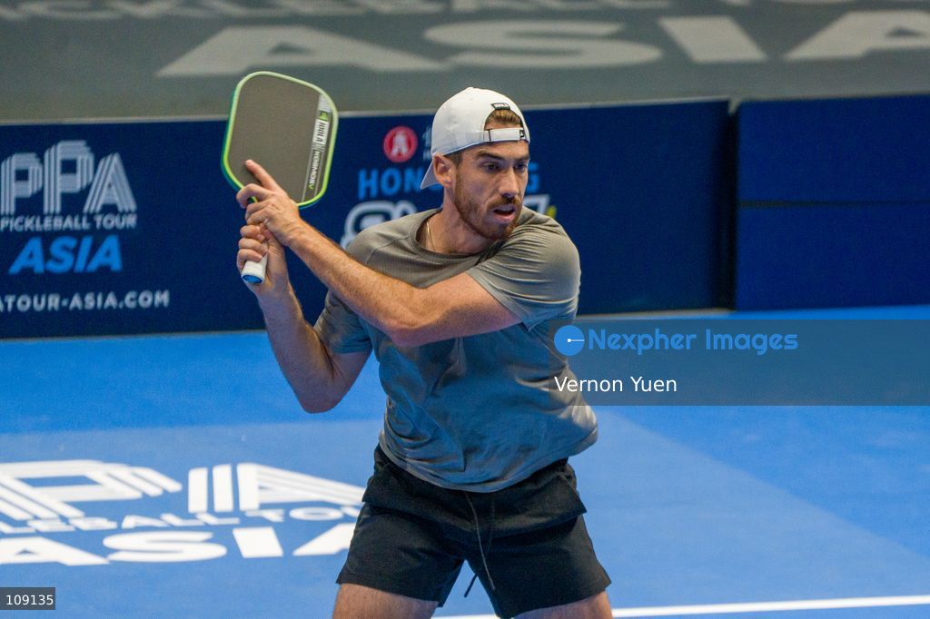 Argentinian pickleball player Federico Staksrud during the men’s double finals at the Hong Kong Slam 2026 October 25, 2026 in Hong Kong. (Photo by Vernon Yuen/Nexpher Images)