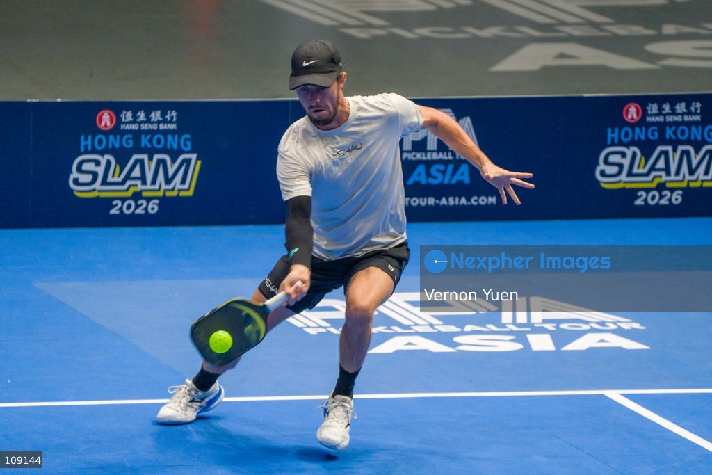 American pickleball player Hunter Johnson during the men’s single finals at the Hong Kong Slam 2026 October 25, 2026 in Hong Kong. (Photo by Vernon Yuen/Nexpher Images)