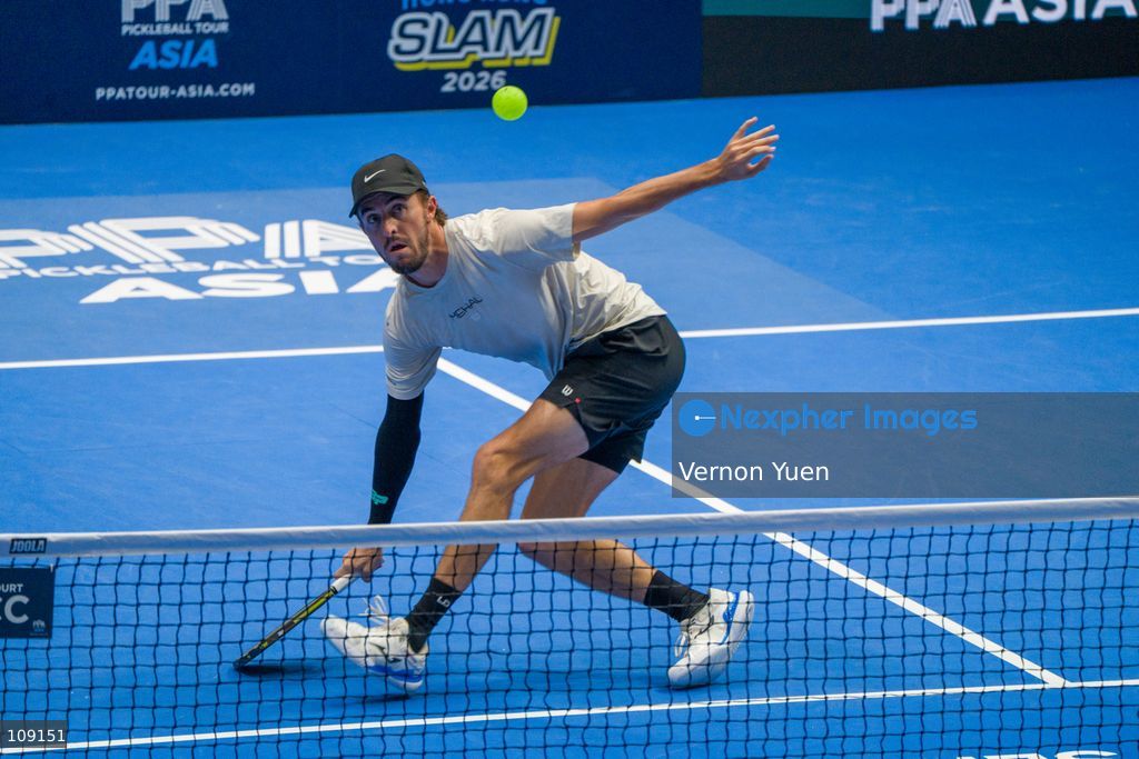 American pickleball player Hunter Johnson during the men’s single finals at the Hong Kong Slam 2026 October 25, 2026 in Hong Kong. (Photo by Vernon Yuen/Nexpher Images)