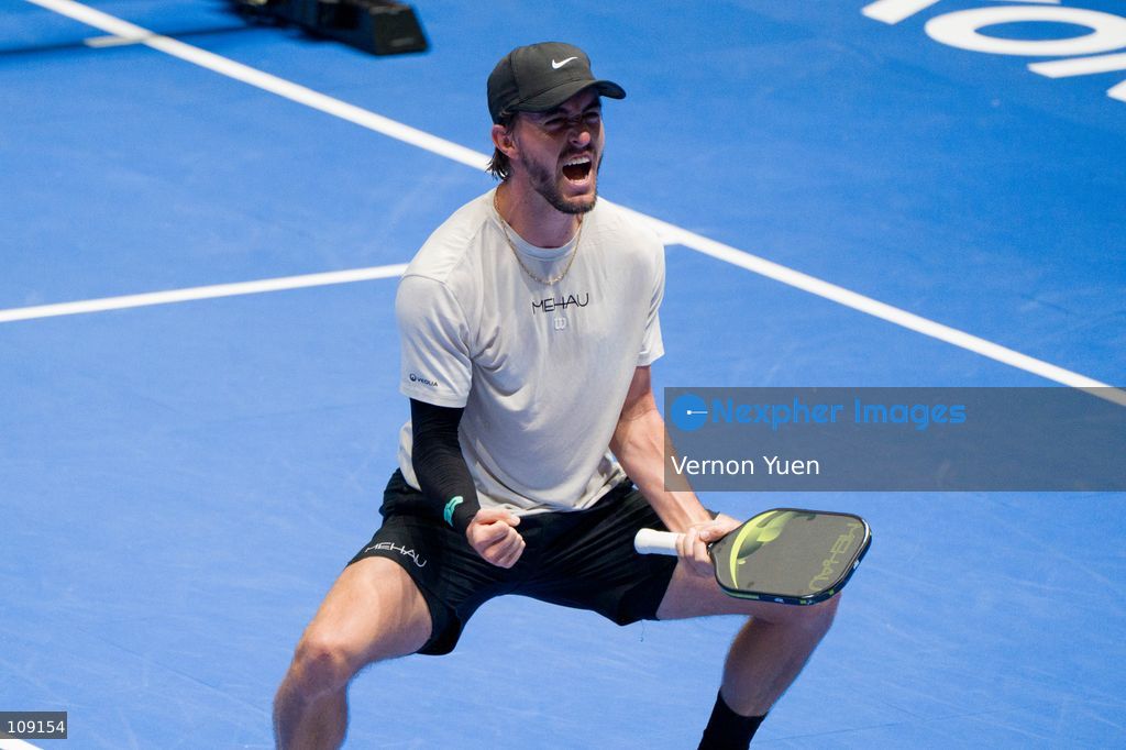 American pickleball player Hunter Johnson celebrating after winning the men’s single finals at the Hong Kong Slam 2026 October 25, 2026 in Hong Kong. (Photo by Vernon Yuen/Nexpher Images)