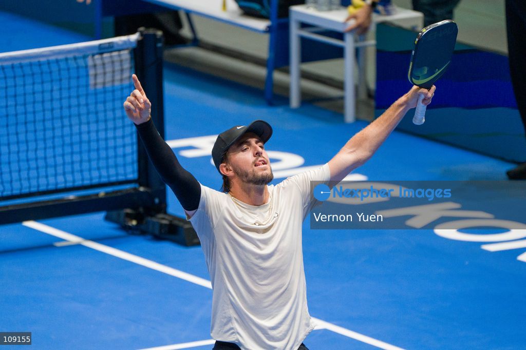 American pickleball player Hunter Johnson celebrating after winning the men’s single finals at the Hong Kong Slam 2026 October 25, 2026 in Hong Kong. (Photo by Vernon Yuen/Nexpher Images)