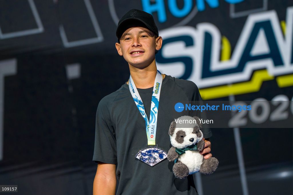 American pickleball player Tama Shimabukuro at the prize presentation ceremony after the men’s single finals at the Hong Kong Slam 2026 October 25, 2026 in Hong Kong. (Photo by Vernon Yuen/Nexpher Images)