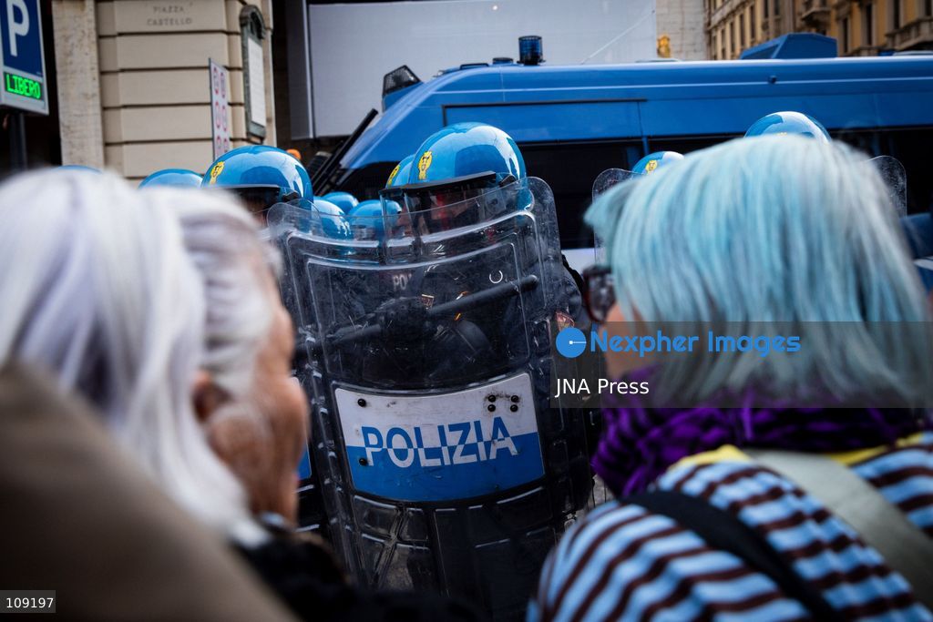 TURIN, ITALY - OCTOBER 24, 2026: Thousands of people joined a demonstration against rearmament and the rising cost of living in Turin. Clashes broke out with police, who blocked the march from reaching the city centre. (Photo by Luca Roggero/JNA Press via Nexpher Images)