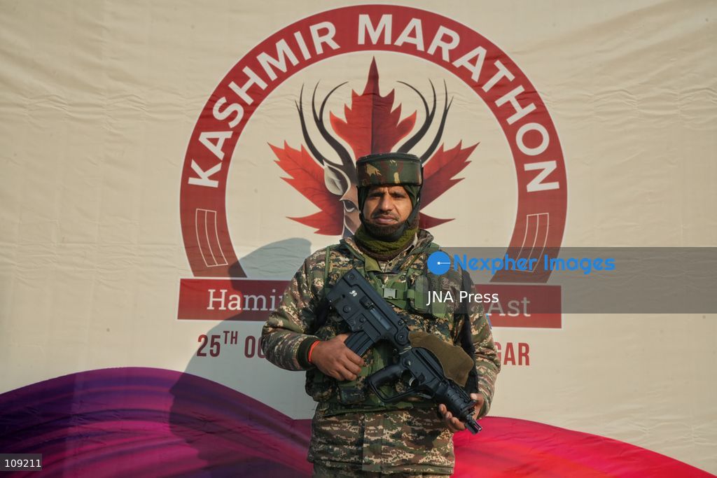 SRINAGAR, INDIA - OCTOBER 25, 2026: Participants run during the third edition of the Kashmir International Marathon in Srinagar, Jammu and Kashmir. Runners, including international athletes from 12 countries, take part in the event, which features a 42.195-kilometre full marathon and a 21-kilometre half marathon. The routes pass through scenic locations, including Dal Lake, Boulevard Road and Nishat Garden, highlighting Kashmir's natural beauty and growing potential for sports tourism. (Photo by Sameer Hussain/JNA Press via Nexpher Images)