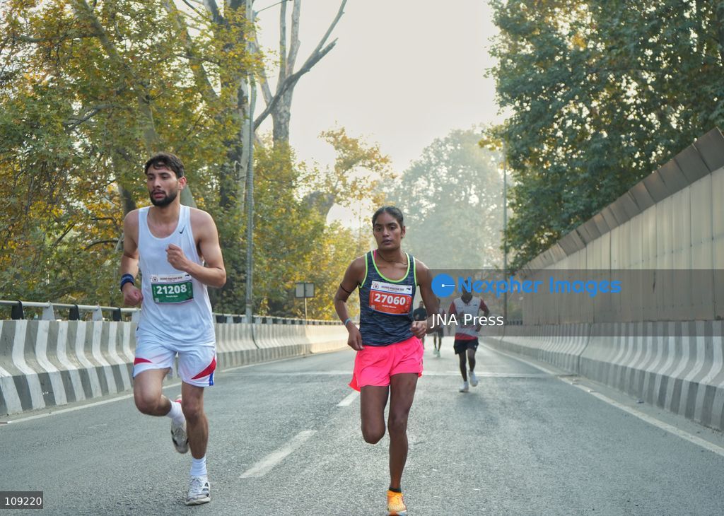 SRINAGAR, INDIA - OCTOBER 25, 2026: Participants run during the third edition of the Kashmir International Marathon in Srinagar, Jammu and Kashmir. Runners, including international athletes from 12 countries, take part in the event, which features a 42.195-kilometre full marathon and a 21-kilometre half marathon. The routes pass through scenic locations, including Dal Lake, Boulevard Road and Nishat Garden, highlighting Kashmir's natural beauty and growing potential for sports tourism. (Photo by Sameer Hussain/JNA Press via Nexpher Images)