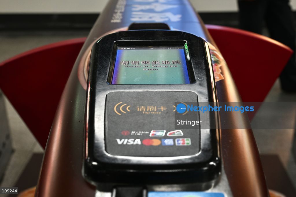 Shenzhen metro support pay with Visacard, Mastercard on October 25, 2026 in Shenzhen, China. (Photo by Stringer/Nexpher Images)