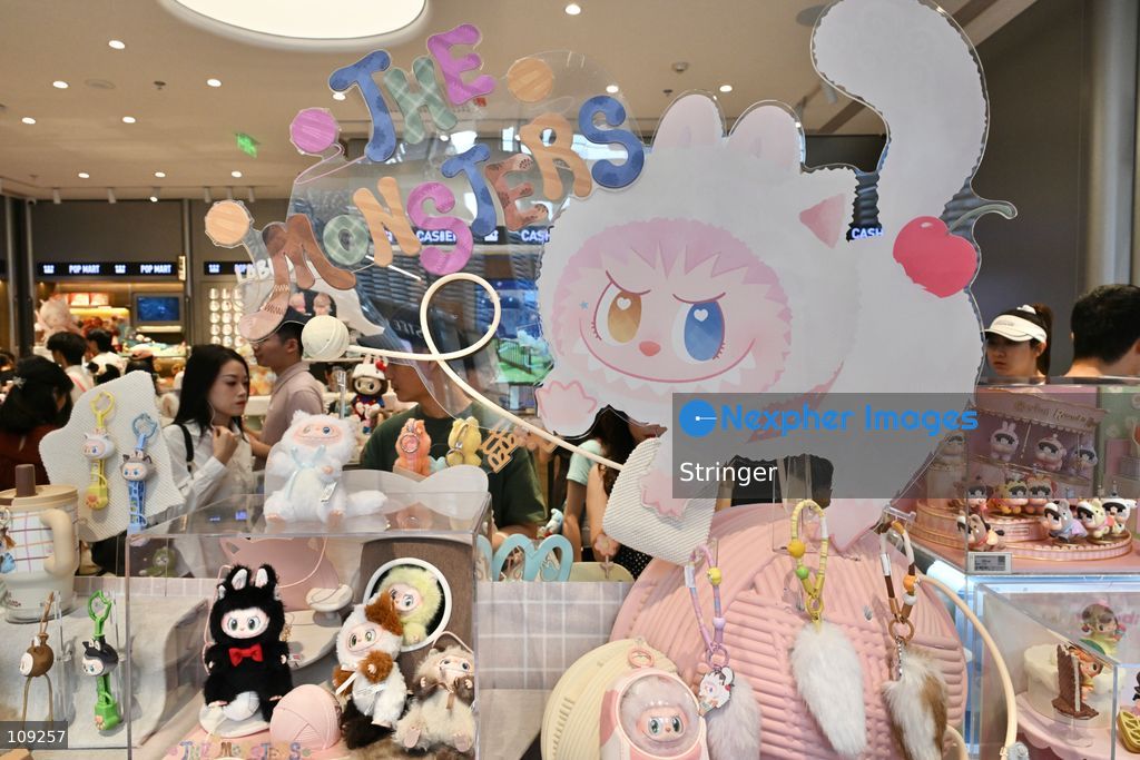 Labubu products displaying the POP MART shop on October 25, 2026 in Shenzhen, China. (Photo by Stringer/Nexpher Images)