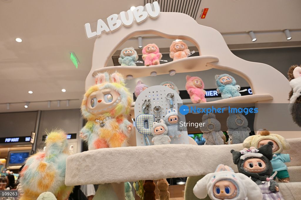 Labubu products displaying the POP MART shop on October 25, 2026 in Shenzhen, China. (Photo by Stringer/Nexpher Images)
