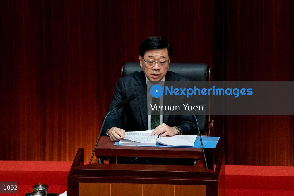 Hong Kong Chief Executive Delivers Policy Address in Legco