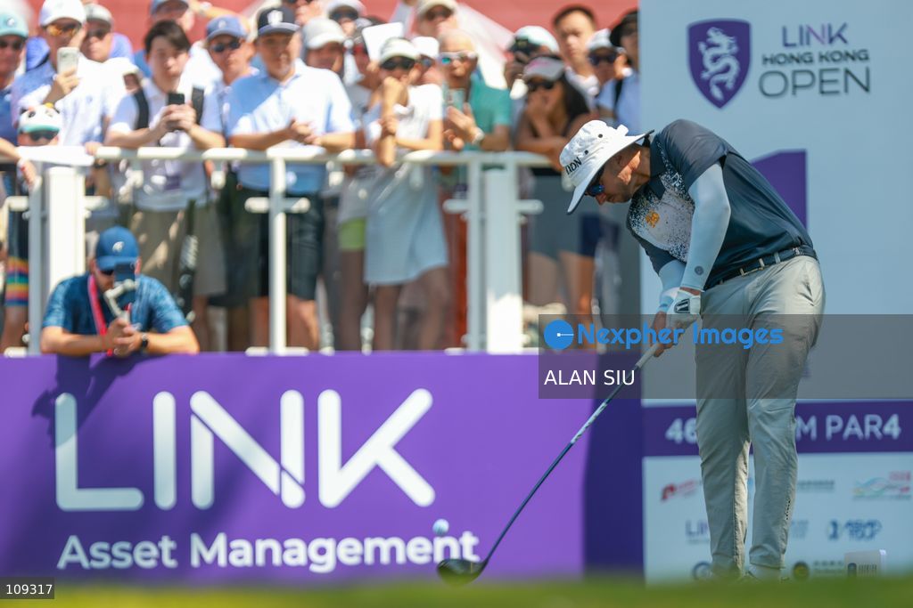 John Catlin of USA tee off during The Link Hong Kong Open at the Hong Kong Golf Club in Faning on October 25, 2026 in Hong Kong. (Photo by ALAN SIU/Nexpher Images)