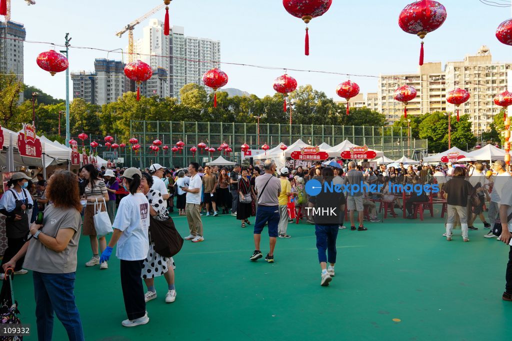 A general view of the Chaozhou Night Market festival at Carpenter Road Park in Kowloon City, Hong Kong, on October 24, 2026. The event features cultural exhibitions, traditional Chaozhou food, handicraft activities and interactive experiences for visitors. (Photo by Zulu Lo/TMHK via Nexpher Images)