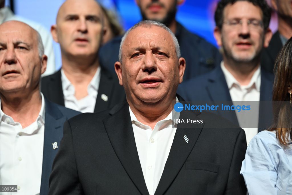 TEL AVIV, ISRAEL – OCTOBER 25, 2026: Gadi Eisenkot, leader of the Yashar party and former IDF Chief of Staff, attends the party's final election campaign rally under the slogan "This Time, Eisenkot" at Hangar 11 in Tel Aviv, ahead of Israel's parliamentary elections on October 27. (Photo by Paulina Patimer/JNA Press via Nexpher Images)