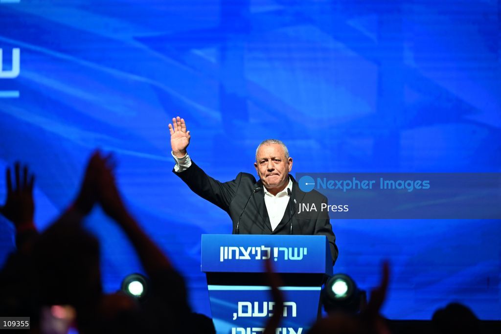 TEL AVIV, ISRAEL – OCTOBER 25, 2026: Gadi Eisenkot, leader of the Yashar party and former IDF Chief of Staff, attends the party's final election campaign rally under the slogan "This Time, Eisenkot" at Hangar 11 in Tel Aviv, ahead of Israel's parliamentary elections on October 27. (Photo by Paulina Patimer/JNA Press via Nexpher Images)