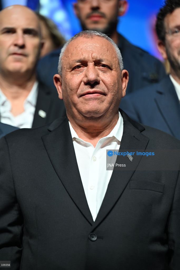 TEL AVIV, ISRAEL – OCTOBER 25, 2026: Gadi Eisenkot, leader of the Yashar party and former IDF Chief of Staff, attends the party's final election campaign rally under the slogan "This Time, Eisenkot" at Hangar 11 in Tel Aviv, ahead of Israel's parliamentary elections on October 27. (Photo by Paulina Patimer/JNA Press via Nexpher Images)
