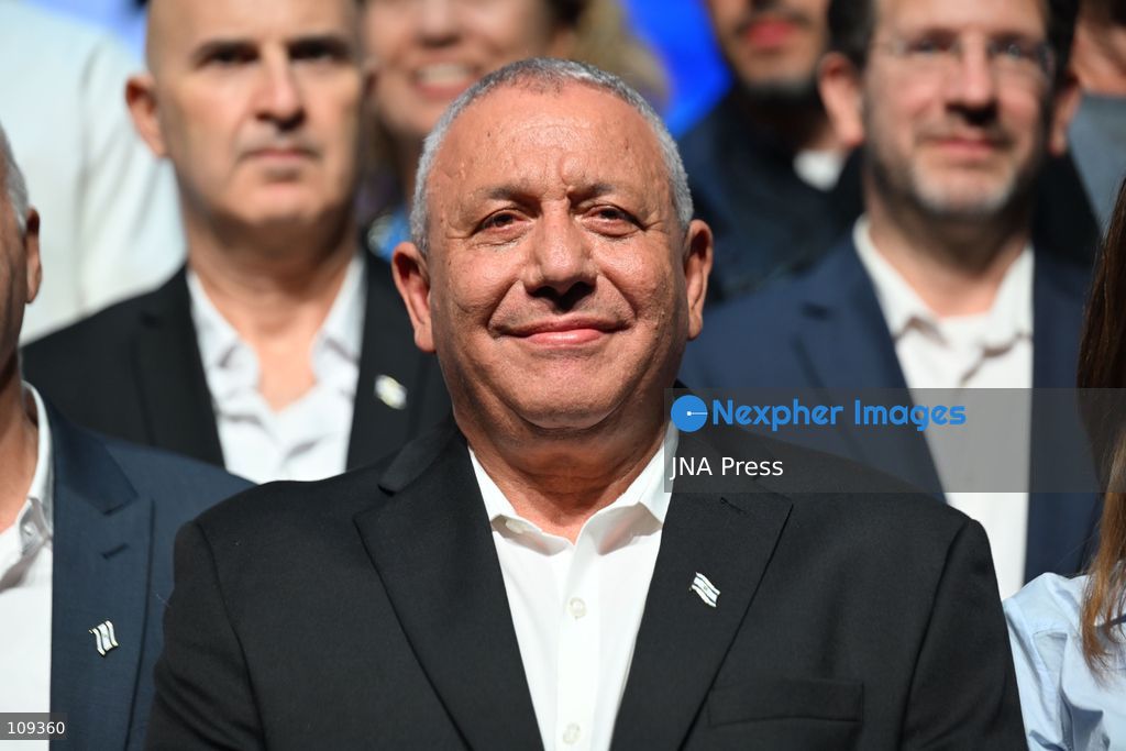 TEL AVIV, ISRAEL – OCTOBER 25, 2026: Gadi Eisenkot, leader of the Yashar party and former IDF Chief of Staff, attends the party's final election campaign rally under the slogan "This Time, Eisenkot" at Hangar 11 in Tel Aviv, ahead of Israel's parliamentary elections on October 27. (Photo by Paulina Patimer/JNA Press via Nexpher Images)