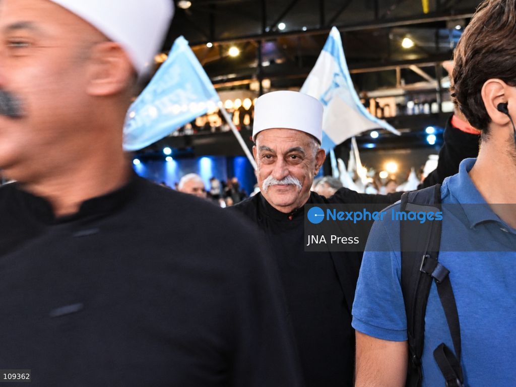 TEL AVIV, ISRAEL – OCTOBER 25, 2026: Gadi Eisenkot, leader of the Yashar party and former IDF Chief of Staff, attends the party's final election campaign rally under the slogan "This Time, Eisenkot" at Hangar 11 in Tel Aviv, ahead of Israel's parliamentary elections on October 27, 2026. (Photo by Paulina Patimer/JNA Press via Nexpher Images)