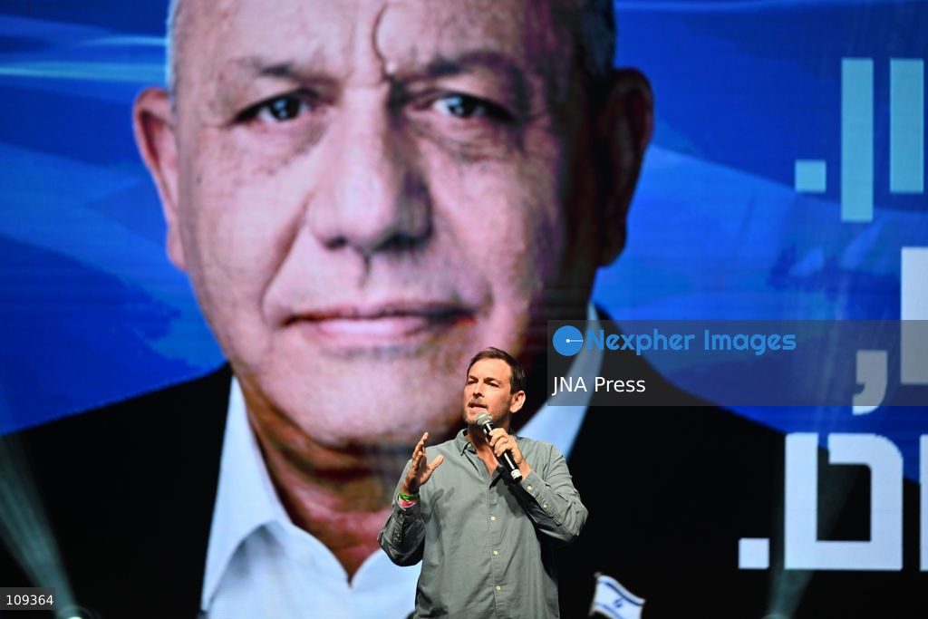 TEL AVIV, ISRAEL – OCTOBER 25, 2026: Gadi Eisenkot, leader of the Yashar party and former IDF Chief of Staff, attends the party's final election campaign rally under the slogan "This Time, Eisenkot" at Hangar 11 in Tel Aviv, ahead of Israel's parliamentary elections on October 27, 2026. (Photo by Paulina Patimer/JNA Press via Nexpher Images)