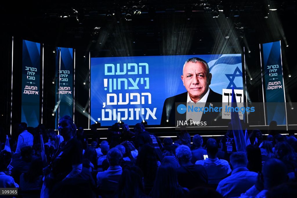 TEL AVIV, ISRAEL – OCTOBER 25, 2026: Gadi Eisenkot, leader of the Yashar party and former IDF Chief of Staff, attends the party's final election campaign rally under the slogan "This Time, Eisenkot" at Hangar 11 in Tel Aviv, ahead of Israel's parliamentary elections on October 27, 2026. (Photo by Paulina Patimer/JNA Press via Nexpher Images)