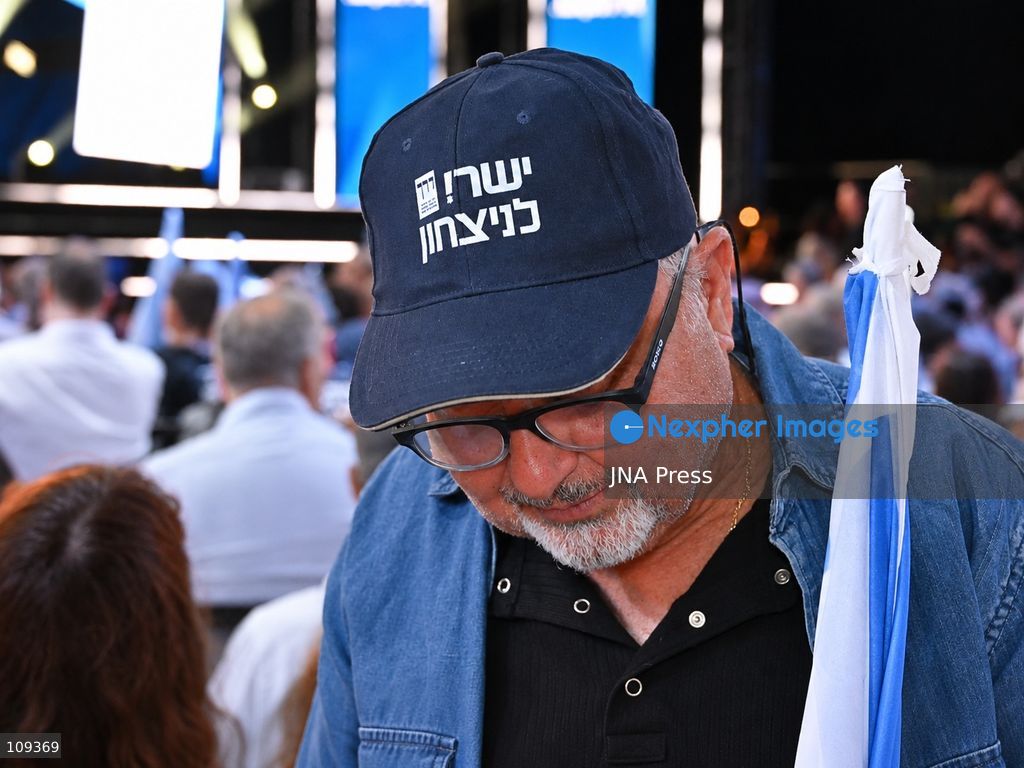 TEL AVIV, ISRAEL – OCTOBER 25, 2026: Gadi Eisenkot, leader of the Yashar party and former IDF Chief of Staff, attends the party's final election campaign rally under the slogan "This Time, Eisenkot" at Hangar 11 in Tel Aviv, ahead of Israel's parliamentary elections on October 27, 2026. (Photo by Paulina Patimer/JNA Press via Nexpher Images)