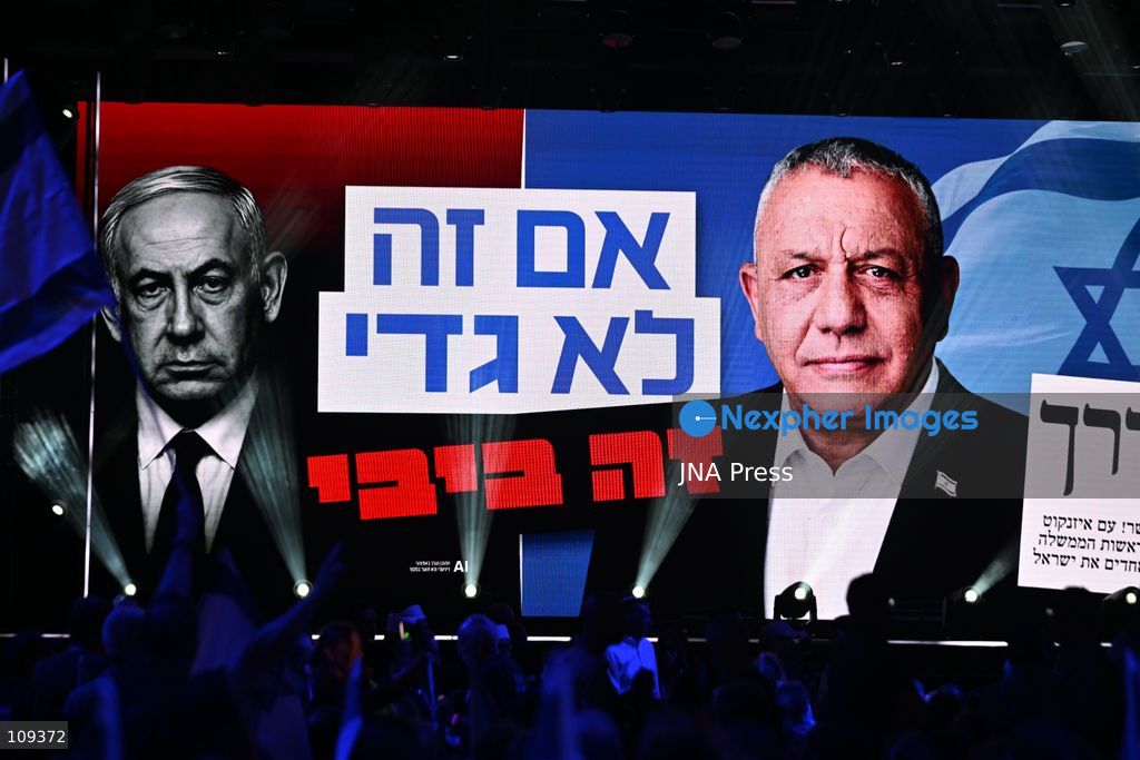 TEL AVIV, ISRAEL – OCTOBER 25, 2026: Gadi Eisenkot, leader of the Yashar party and former IDF Chief of Staff, attends the party's final election campaign rally under the slogan "This Time, Eisenkot" at Hangar 11 in Tel Aviv, ahead of Israel's parliamentary elections on October 27, 2026. (Photo by Paulina Patimer/JNA Press via Nexpher Images)