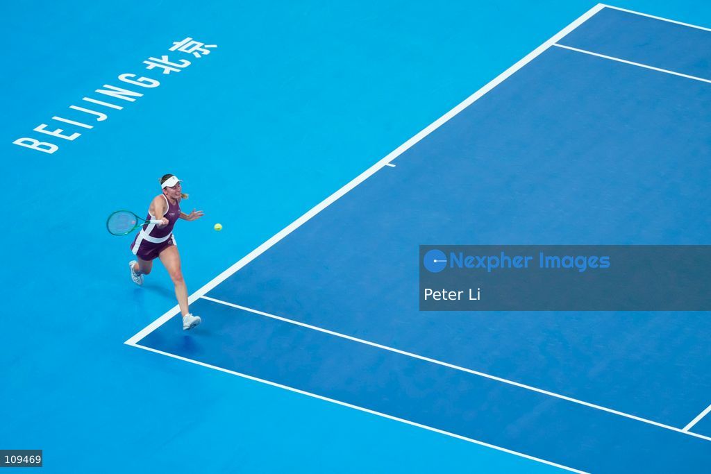Ekaterina Alexandrova in action against Mirra Andreeva in the Women's Singles Quarter Final on day nine of China Open at the National Tennis Center on October 8, 2026 in Beijing, China. (Photo by Peter Li/Nexpher Images)