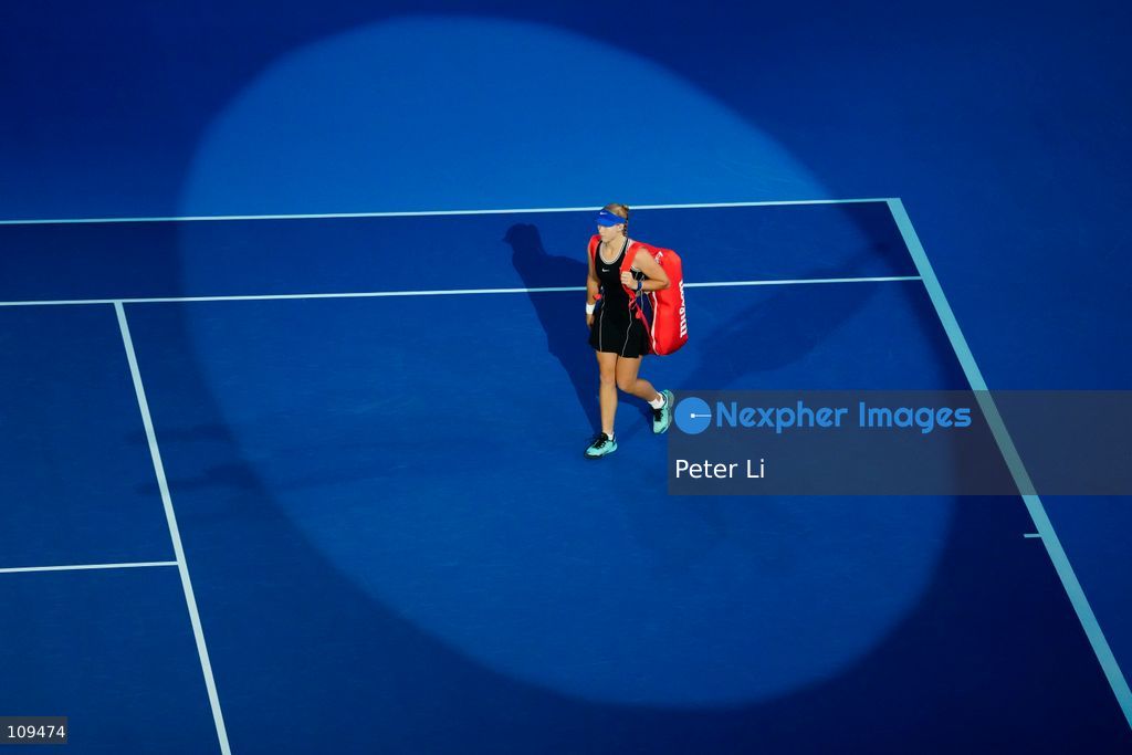 Mirra Andreeva in action against Ekaterina Alexandrova in the Women's Singles Quarter Final on day nine of China Open at the National Tennis Center on October 8, 2026 in Beijing, China. (Photo by Peter Li/Nexpher Images)