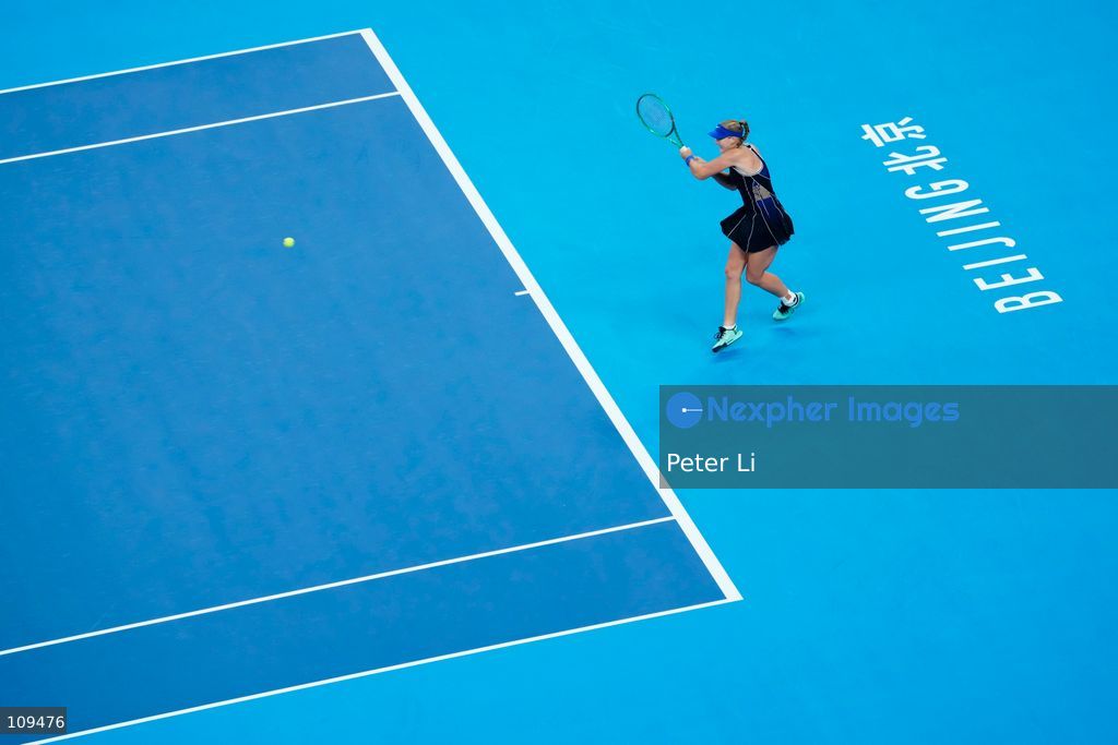 Mirra Andreeva in action against Ekaterina Alexandrova in the Women's Singles Quarter Final on day nine of China Open at the National Tennis Center on October 8, 2026 in Beijing, China. (Photo by Peter Li/Nexpher Images)