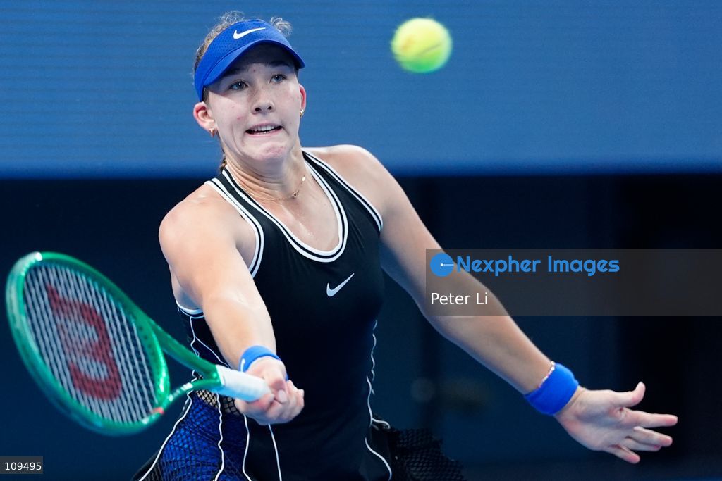 Mirra Andreeva in action against Ekaterina Alexandrova in the Women's Singles Quarter Final on day nine of China Open at the National Tennis Center on October 8, 2026 in Beijing, China. (Photo by Peter Li/Nexpher Images)