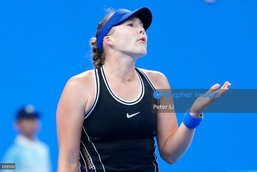 Mirra Andreeva in action against Ekaterina Alexandrova in the Women's Singles Quarter Final on day nine of China Open at the National Tennis Center on October 8, 2026 in Beijing, China. (Photo by Peter Li/Nexpher Images)