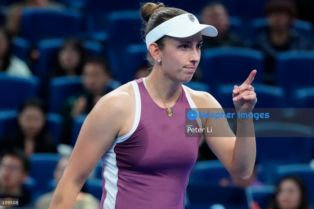 Elise Mertens of Belgium in action against Iga Swiatek of Poland during their women's singles quarter-final match on day ten of China Open at the National Tennis Center on October 9, 2026 in Beijing, China. (Photo by Peter Li/Nexpher Images)