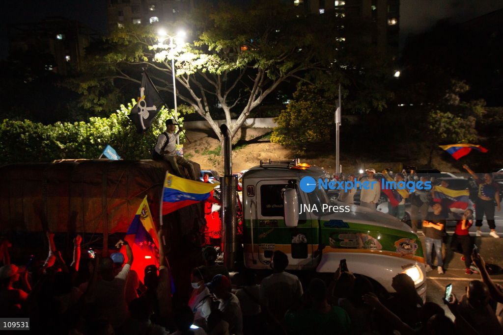 CARACAS, VENEZUELA - OCTOBER 25, 2026: Opposition leader Maria Corina Machado arrives in the capital city to a crowd that waited for her since the evening, following months of failed attempts to enter Venezuela. The Nobel Peace Prize laureate was accompanied by members of her party Vente Venezuela and followers. (Photo by Marcos Adrian Gandica/JNA Press via Nexpher Images)