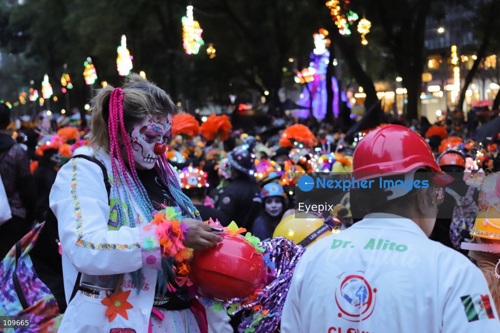 Participants take part during the 13th annual Mega Procession of Catrinas along Paseo de la Reforma avenue. Thousands of persons gathered for the massive parade, a key cultural prelude to the upcoming Day of the Dead (Día de Muertos) celebrations, showcasing elaborate makeup, vibrant costumes, and honoring Mexican skull iconography. on October 25, 2026 in Mexico City, Mexico. (Photo by Carlos Santiago/ Eyepix Group/Eyepix via Nexpher Images)