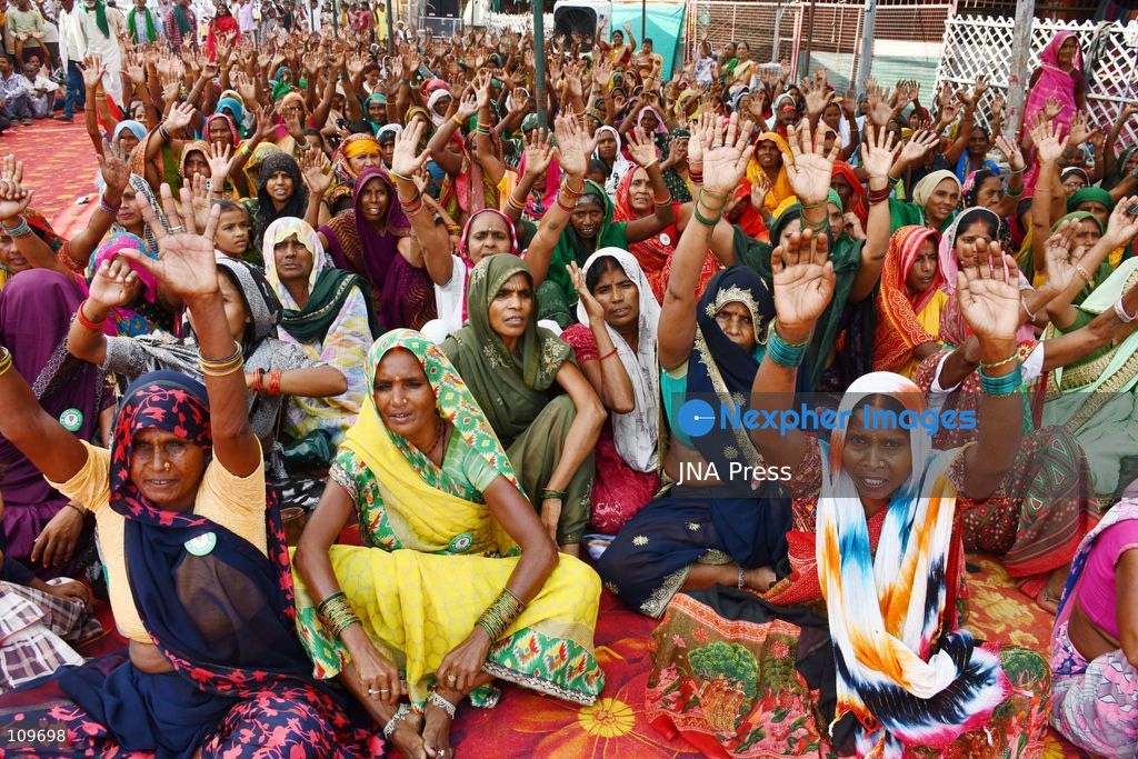 PRAYAGRAJ, INDIA, OCTOBER 26, 2026: Rakesh Tikait, national spokesperson of the Bharatiya Kisan Union (BKU), joins farmers during a Kisan Mahapanchayat gathering at Mundera Mandi in Prayagraj, Uttar Pradesh. Participants demand fair crop prices, adequate agricultural supplies and fair compensation for land acquired for development projects. (Photo by Saurabh Kumar/JNA Press via Nexpher Images)