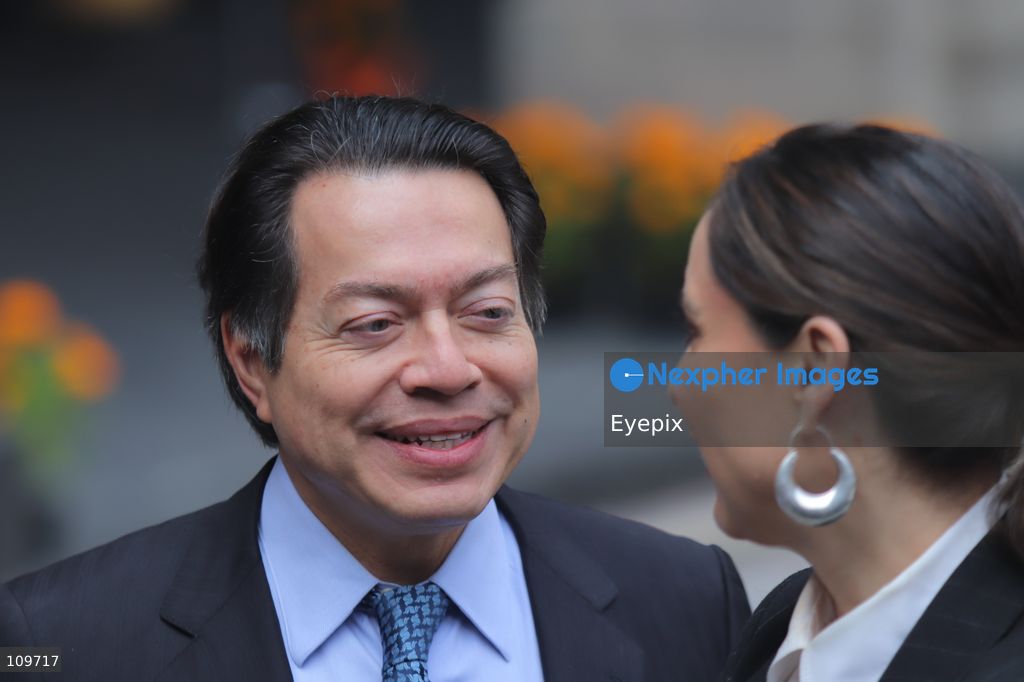Mexico’s Minister of Public Education, Mario Delgado Carrillo and Mexico's Culture Minister Claudia Curiel de Icaza attend the presentation of the first National School Choir Contest (Primer Concurso Nacional de Coros Escolares) inside the Main Patio at the National Palace on October 26, 2026 in Mexico City, Mexico. (Photo by Carlos Santiago/ Eyepix Group/Eyepix via Nexpher Images)