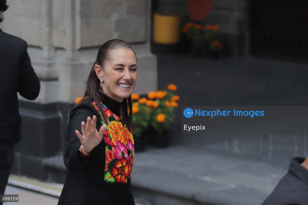 Mexico’s President Claudia Sheinbaum Pardo attends the presentation of the first National School Choir Contest (Primer Concurso Nacional de Coros Escolares) inside the Main Patio at the National Palace on October 26, 2026 in Mexico City, Mexico. (Photo by Carlos Santiago/ Eyepix Group/Eyepix via Nexpher Images)