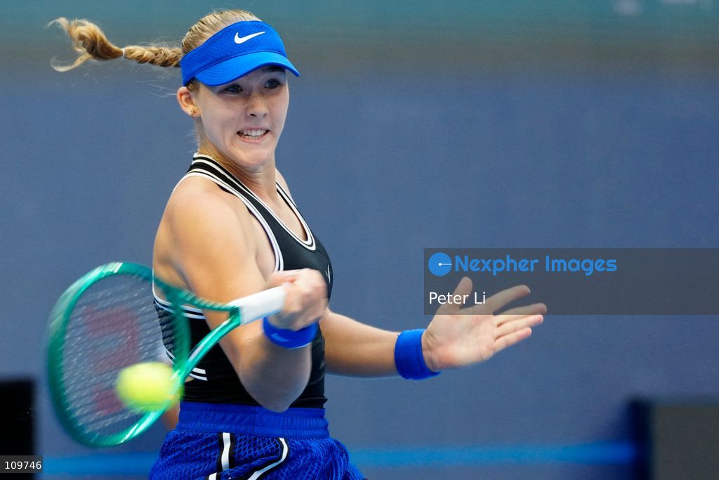 Mirra Andreeva in action against Nikola Bartunkova of Czech Republic during their women's singles semi-final match on day eleven of China Open at the National Tennis Center on October 10, 2026 in Beijing, China. (Photo by Peter Li/Nexpher Images)