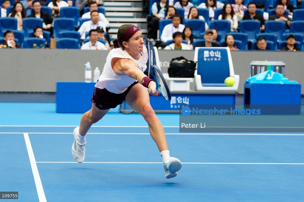 Nikola Bartunkova of Czech Republic reacts against Mirra Andreeva during their women's singles semi-final match on day eleven of China Open at the National Tennis Center on October 10, 2026 in Beijing, China. (Photo by Peter Li/Nexpher Images)