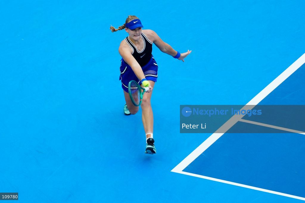 Mirra Andreeva in action against Nikola Bartunkova of Czech Republic during their women's singles semi-final match on day eleven of China Open at the National Tennis Center on October 10, 2026 in Beijing, China. (Photo by Peter Li/Nexpher Images)
