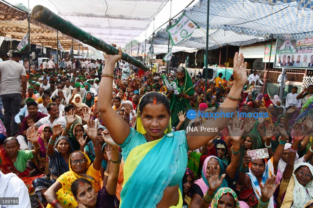 TOP PICS - PRAYAGRAJ, INDIA, OCTOBER 26, 2026: Rakesh Tikait, national spokesperson of the Bharatiya Kisan Union (BKU), joins farmers during a Kisan Mahapanchayat gathering at Mundera Mandi in Prayagraj, Uttar Pradesh. Participants demand fair crop prices, adequate agricultural supplies and fair compensation for land acquired for development projects. (Photo by Saurabh Kumar/JNA Press via Nexpher Images)