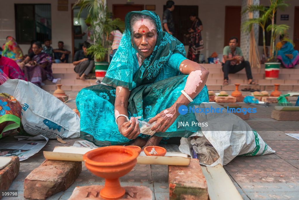 DHAKA, BANGLADESH - OCTOBER 27, 2026: Hindu devotees pray during Rakher Upobash, a fasting festival held during the month of Kartik, at the Shri Shri Lokenath Brahmachari Ashram temple. (Photo by Sohel Chowdhury/JNA Press via Nexpher Images)