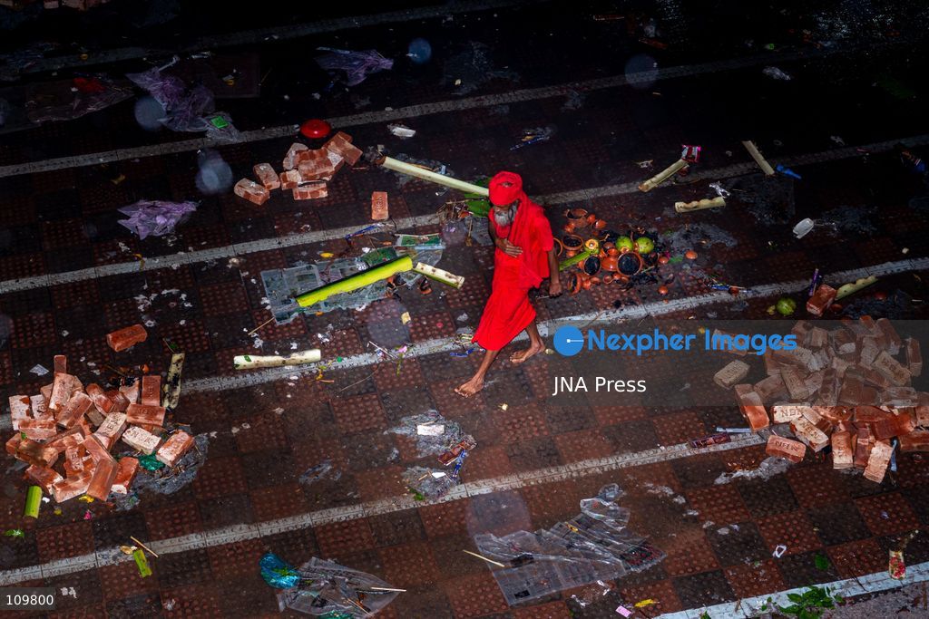 DHAKA, BANGLADESH - OCTOBER 27, 2026: Hindu devotees pray during Rakher Upobash, a fasting festival held during the month of Kartik, at the Shri Shri Lokenath Brahmachari Ashram temple. (Photo by Sohel Chowdhury/JNA Press via Nexpher Images)