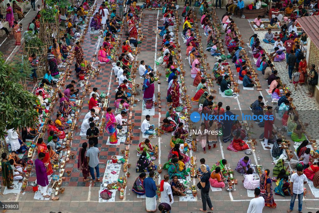 DHAKA, BANGLADESH - OCTOBER 27, 2026: Hindu devotees pray during Rakher Upobash, a fasting festival held during the month of Kartik, at the Shri Shri Lokenath Brahmachari Ashram temple. (Photo by Sohel Chowdhury/JNA Press via Nexpher Images)
