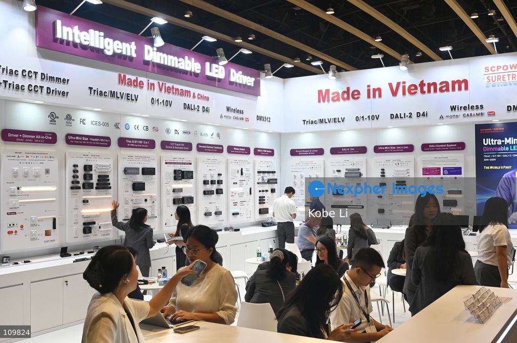 A general view showing visitors visiting the Hong Kong International Lighting Fair on October 27, 2026 in Hong Kong. (Photo by Kobe Li/Nexpher Images)
